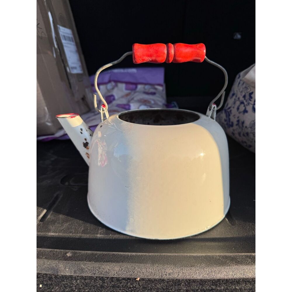 Geese metal tea kettle vintage M.K Amenstein